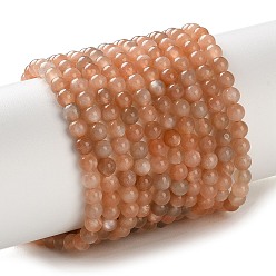 Multi-Moonstone Нити из натуральных бусин из нескольких лунных камней, круглые, сгладить, 4~5 мм, отверстие : 0.7 мм, около 83~84 шт / нитка, 14.96'' (38 см)