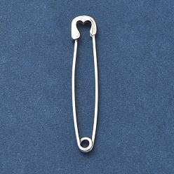 Платина 925 броши из стерлингового серебра с предохранительным креплением, контакты килт, платина, 39.5x7x2 мм