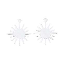 Посеребрённый Латунные подвески, солнечные чары, без кадмия и без свинца, 925 серебро покрытием, 16x13.5x0.3 мм, отверстие : 1.4 мм