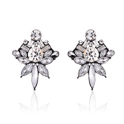 translucent Stylish Crystal Flower Acrylic Earrings - Creative and Versatile Design
