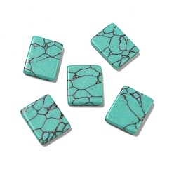 Synthetic Turquoise Synthetic Turquoise Cabochons, Dyed, Rectangle, 13~13.5x10~11x2~2.5mm