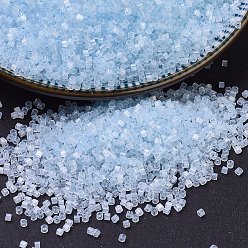 (DB0830) Pale Aqua Silk Satin MIYUKI Delica Beads, Cylinder, Japanese Seed Beads, 11/0, (DB0830) Pale Aqua Silk Satin, 1.3x1.6mm, Hole: 0.8mm, about 20000pcs/bag, 100g/bag