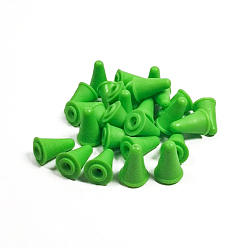 Lime Green Synthetic Rubber Knitting Needle Point Protectors, Knitting Needle Caps, Knitting Needle Stopper, Lime Green, 1.3x1.8cm