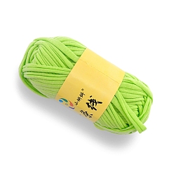 Green Yellow Polyester Cloth Yarn, For Hand Knitting Thick Thread, Crochet Cloth Yarn, Green Yellow, 2.2mm, about 38.28 Yards(35m)/Skein