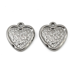Нержавеющая Сталь Цвет 304 подвески из нержавеющей стали, сердечки на день святого валентина, цвет нержавеющей стали, 15x14x2 мм, отверстие : 1.5 мм