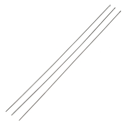 Stainless Steel Color Steel Beading Needles with Hook for Bead Spinner, Curved Needles for Beading Jewelry, Stainless Steel Color, 25.5x0.09cm