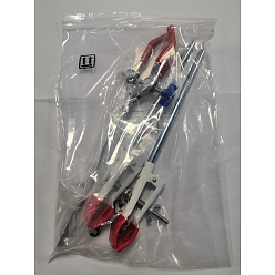 Platin Farbe Zinklegierungsclip, mit Gummiabdeckung, Laborbedarf, Platin Farbe, 25x3.1x5.3 cm
