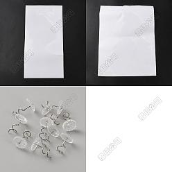 (52) Непрозрачная лаванда 20шт. 2 стили прямоугольные ПВХ защитные накладки для дивана и мебели от кошачьих царапин, с 60шт. пластиковых и железных гвоздей, разноцветные, 298~400x150~300x0.2~0.3 мм