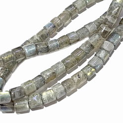 Labradorite Natural Labradorite Beads Strands, Heishi Beads, Disc/Flat Round, 6x2.5~6mm, Hole: 1mm, about 72~105pcs/strand, 15.7 inch