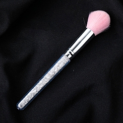 Quartz Crystal Natural Quartz Crystal Handle Makeup Brush, with Fiber, Powder Brush, Blush Bronzer Brush, 14.8cm