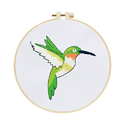 N505 Green Bird Embroidery Kit Branch bird cross stitch stretch embroidery diy embroidery material package