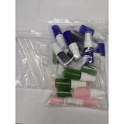 Mixed Color Empty Portable PET Plastic Spray Bottles, Fine Mist Atomizer, with Dust Cap, Refillable Bottle, Mixed Color, 7.55x2.3cm, Capacity: 10ml(0.34 fl. oz), 44pcs/set