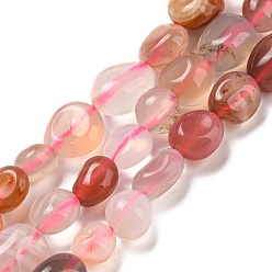 Red Agate Natural Red Agate Beads Strands, Nuggets, Tumbled Stone, 3~11x4~8x3~6mm, Hole: 0.9mm, about 56pcs/strand, 15.94''~15.75''(40~40.5cm)
