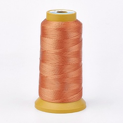 Sandy Brown Polyester Thread, for Custom Woven Jewelry Making, Sandy Brown, 0.7mm, about 310m/roll
