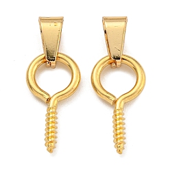 Настоящее золото 18K 304 скоба из нержавеющей стали, с 201 защелкой из нержавеющей стали на поручнях, за половину пробурено бисера, реальный 18 k позолоченный, 22.5 мм, отверстие : 7x3 мм, штифты : 8x1.5 мм