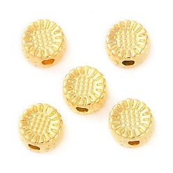 Golden Tibetan Style Alloy Beads, Cadmium Free & Nickel Free & Lead Free, Flower, Golden, 5.5x5.5x3mm, Hole: 1mm