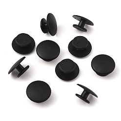 Noir Boutons en nylon, accessoires du vêtement, noir, 12x6mm