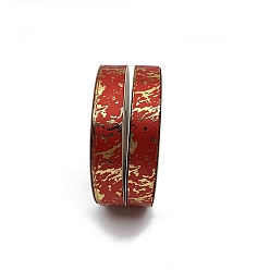 Dark Red 44M Gold Stamping Marble Print Polyester Ribbons, Garment Accessories, Dark Red, 3/4 inch(20mm), about 48.12 Yards(44m)/Roll