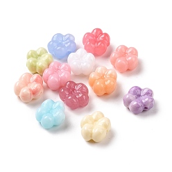 Mixed Color Synthetic Coral Beads, Dyed, Flower, Mixed Color, 13.5x13x7.5mm, Hole: 1.5mm