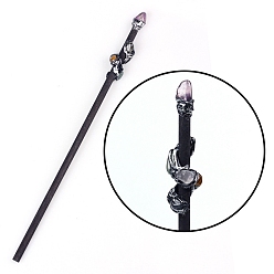 Amethyst Natural Amethyst Magic Wand, Cosplay Magic Wand, with Wood Wand, for Witches and Wizards, 320mm