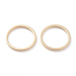 Real 24K Gold Plated Brass Linking Rings, Long-Lasting Plated, Round Ring, Real 24K Gold Plated, 15x1mm, Inner Diameter: 13mm