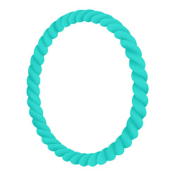 Sky Blue #04 Silicone Bracelet Wristband European and American Jewelry Mobile Phone Bracelet Keychain Accessories.