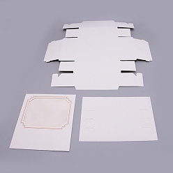 White Cake Box, with PVC Display Window, Cardboard Gift Packaging Boxes for Cookies, Small Cakes, Muffin, Rectangle, White, Box: 15.7x12.8x5.2cm