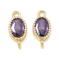 Темно-синий  Шифер Латунные подвески-шармы с овальными фианитами, инкрустированные кубическим цирконием., золотые, стойки покрытие, без кадмия и без свинца, долговечный, темный сланец синий, 13.5x6x3 мм, отверстие : 1.5 мм