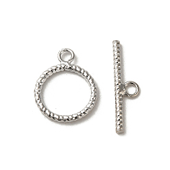 Платина Латуни Переключить застежками, без свинца, без кадмия и без никеля , платиновый цвет, Кольцо: 20x16x2 mm, отверстие : 2 мм, бар: 25x6x2 mm, отверстие : 2 мм.