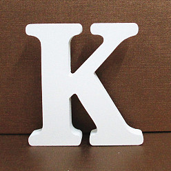 Letter K Letter Wooden Ornaments, for Home Wedding Decoration Shooting Props, Letter.K, 100x100x15mm
