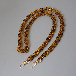 Sienna Resin Bag Handles, with Iron Clasp, for Bag Straps Replacement Accessories, Light Gold, Sienna, 120x1.8cm