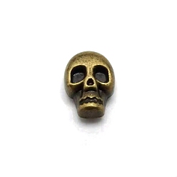 Antique Bronze Halloween Skull Zinc Alloy Collision Rivets, Semi-Tublar Rivet, for Belt Clothes Purse Handbag Leather Craft DIY Handmade Accessories, Antique Bronze, 11x9mm