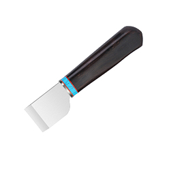 Темно-Голубой Нож из высокоуглеродистой стали, кожаный нож, нож для резки кромки ножа, с деревянной ручкой, для поделок из кожи, глубокое синее небо, 15.6x2.8x1.9 см
