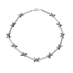 Античное Серебро Унисекса 304 ожерелья из нержавеющей стали, ожерелья цепи, цепные цепи, античное серебро, 19.88 дюйм (50.5 см)