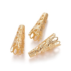 Golden 304 Stainless Steel Bead Cones, Golden, 22x9mm, Hole: 3mm, Inner Diameter: 9mm