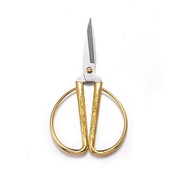 Golden Stainless Steel Scissors, with Zinc Alloy Handle, Golden, 15x8x0.85cm