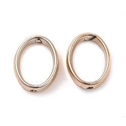 Rose Gold CCB Plastic Beads Frames, Rose Gold, 15x12x3.5mm, Hole: 1.6mm