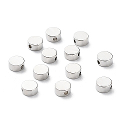 Платина Рейка из латунной проставки, плоско-круглые, платина, 5x2.5 мм, отверстие : 1.2 мм