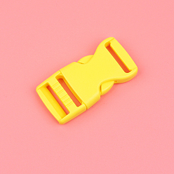 Yellow Plastic Adjustable Quick Contoured Side Release Buckle, Yellow, 50x25x9mm, Hole: 20x4mm