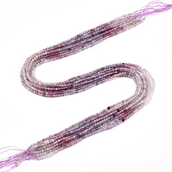 Смешанные камни Природных драгоценных камней смешанного бисер нитей, круглые бусины, граненые, 2~2.5x2~2.5 мм, отверстие : 0.5 мм, около 190~196 шт / нитка, 15.35''~15.75'' (39~40 см)