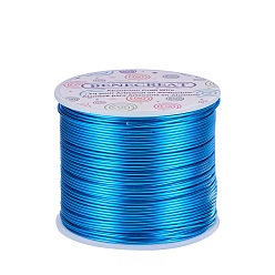 Deep Sky Blue Round Aluminum Wire, Deep Sky Blue, 15 Gauge, 1.5mm, about 223.09 Feet(68m)/roll