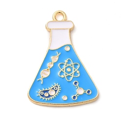 Другие Подвески из эмали и сплава, золотые, чашка для пробирки, 28x19.5x1.5 мм