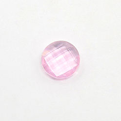 Pearl Pink Golden Tone Brass Glass Teardrop Links connectors, Pearl Pink, 21x11x5mm, Hole: 2mm