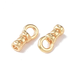 Real 18K Gold Plated Brass Cord Ends, End Caps with Hole, Bag & Cloth Making Supplies, Column, Real 18K Gold Plated, 7x3.5x2.5mm, Hole: 2mm