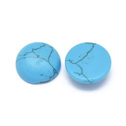 Synthetic Turquoise Synthetic Turquoise Cabochons, Half Round, 12x4~4.5mm