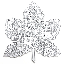 Leaf Carbon Steel Cutting Dies Stencils, for DIY Scrapbooking, Photo Album, Decorative Embossing Paper Card, Maple Leaf, 60x98mm