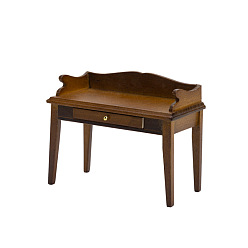 Кокосово-Коричневый Мини-модель деревянного секретера, аксессуары для кукольного домика с микро-ландшафтом, притворяясь опорными украшениями, кокосового коричневый, 95x45x75 мм