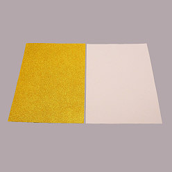 Gold Flash Powder Cardboard Paper, with Foam, DIY Glitter Crafts Party Decoration New Year Gifts Card, Rectangle, Gold, 40x30x0.2cm, about 10pcs/bag