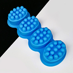 Dodger Blue DIY Soap Making Molds, Silicone Casting Molds, Oval, Dodger Blue, 280x106x45mm, Inner Diameter: 83x60x43mm