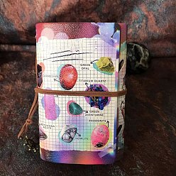 Nuggets PU Imitation Leather Notebooks, Travel Journals, with Paper Booklet & PVC Pocket, Witchcraft Supplies, Nuggets, 150x104x15mm